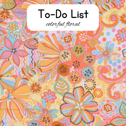 Colorful Floral To-do list Colorful Floral To-do list