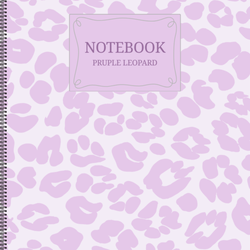 Leopard Notebook Purple Leopard Notebook