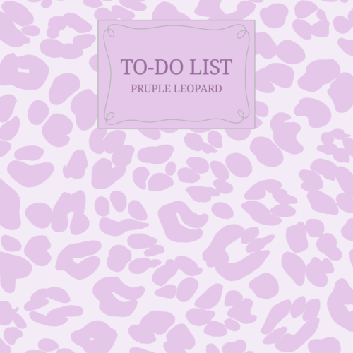 Leopard To-do list Purple Leopard To-do list