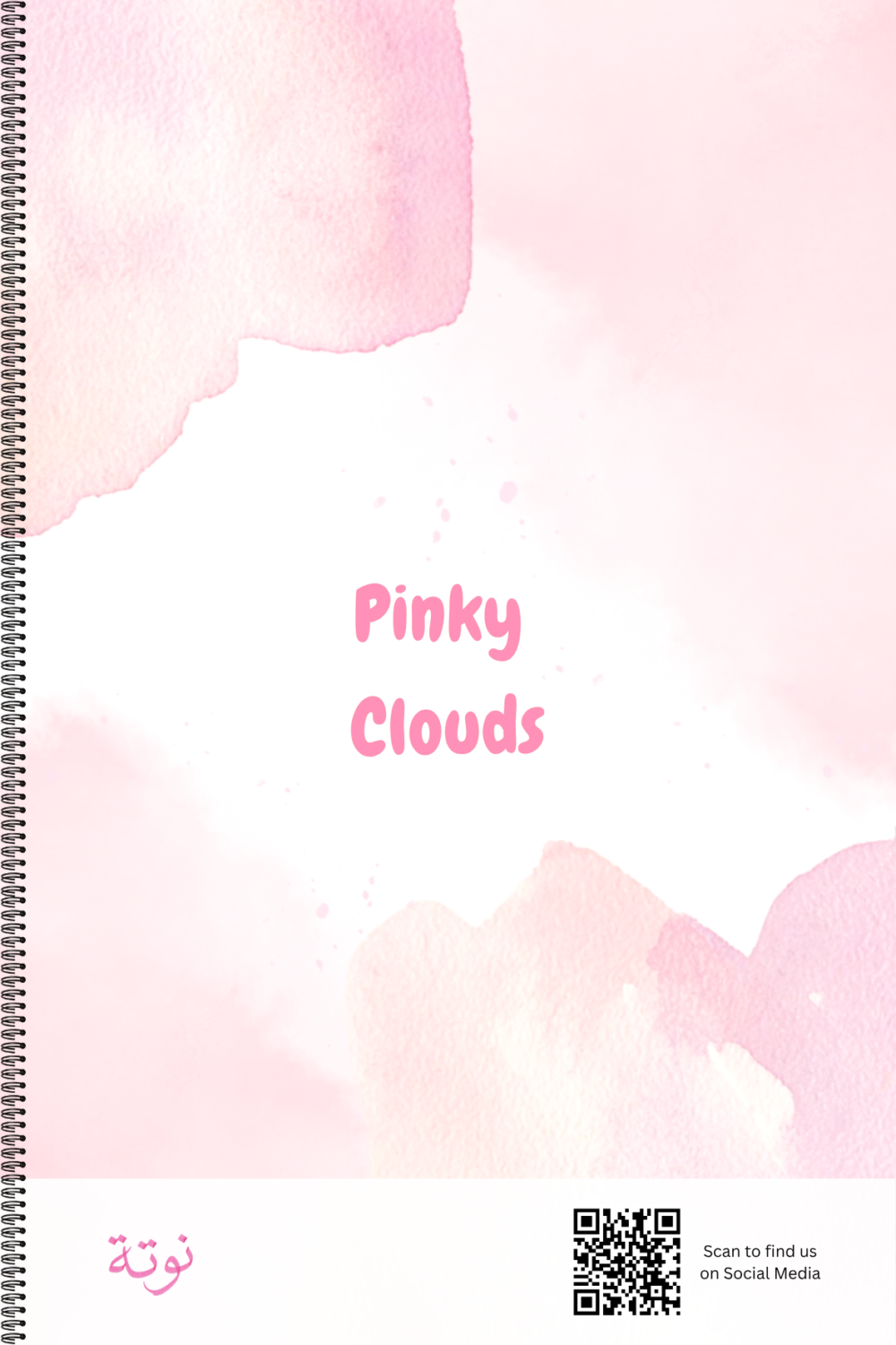 Pinky Clouds Notebook Back Pinky Clouds Notebook